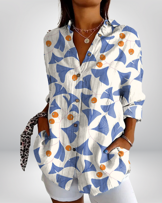 April Flower Art Blouse