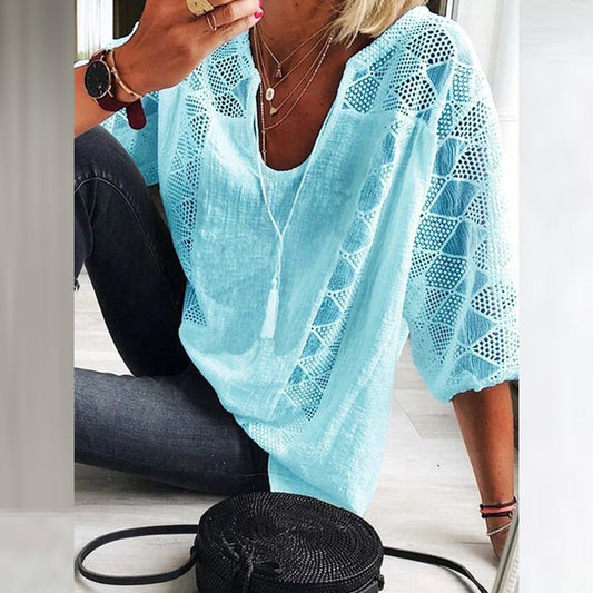 Destiny™ | Boho Crochet-Detail Blouse