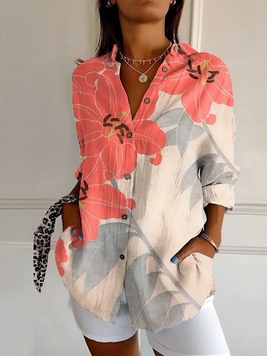 Fallon Flower Art Blouse