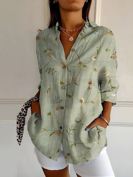 Fallon Flower Art Blouse